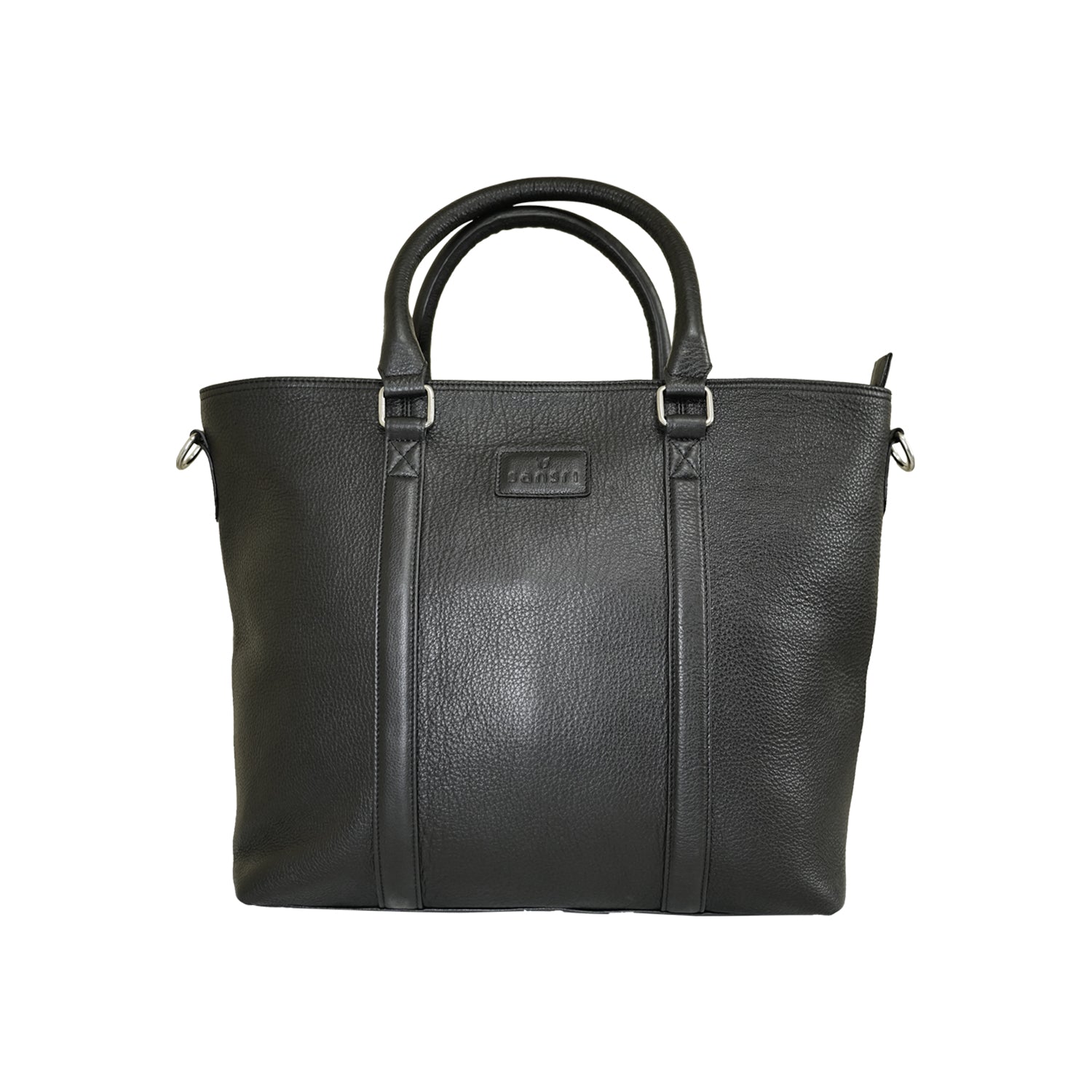 Black Natural Milled Tote Grande