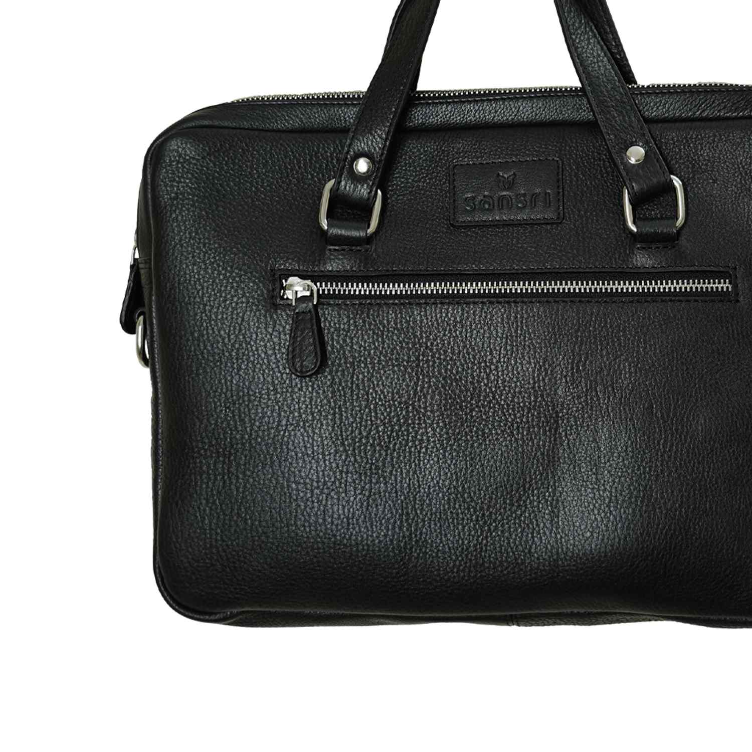 Black Natural Milled Laptop Bag