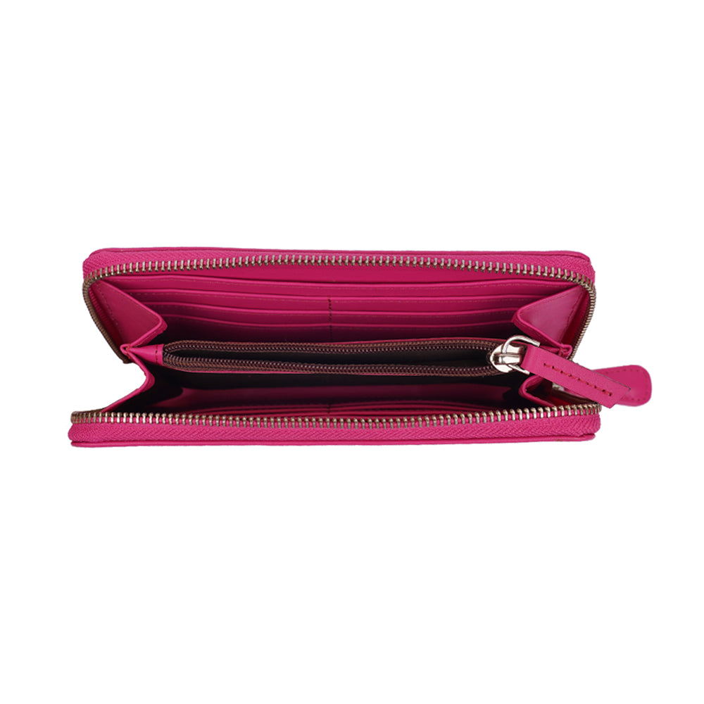 Fuchsia Napa Clutch