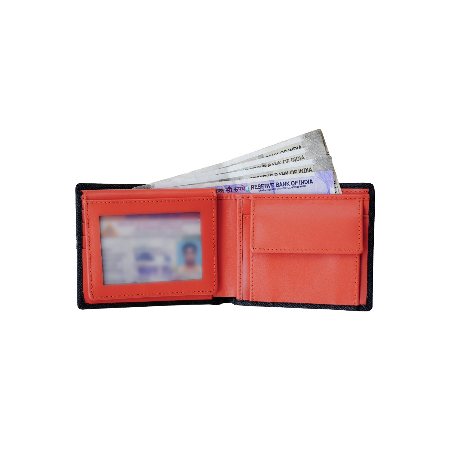 Black & Orange Embossed Wallet